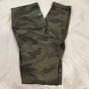 lululemon athletica Camo Leggings - Green and Black